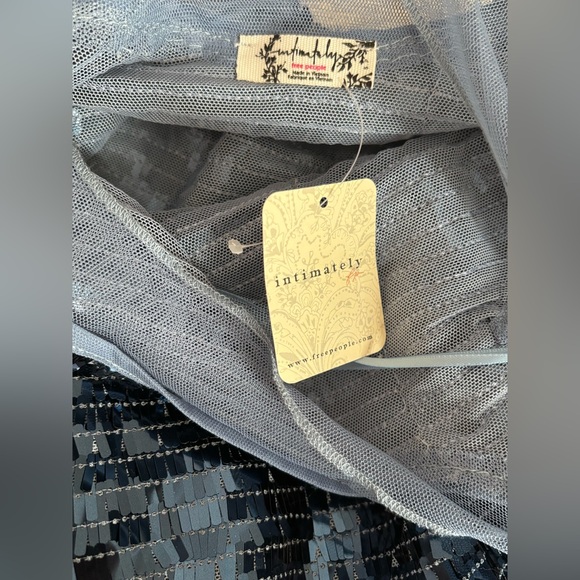 Free People Beautiful Ocean Blue Sequin Dress - Picture 4 of 6